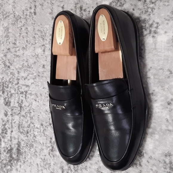🔥🔥PRADA Men's logo loafers black size 8 US MSRP $695🔥🔥 - Picture 5 of 11
